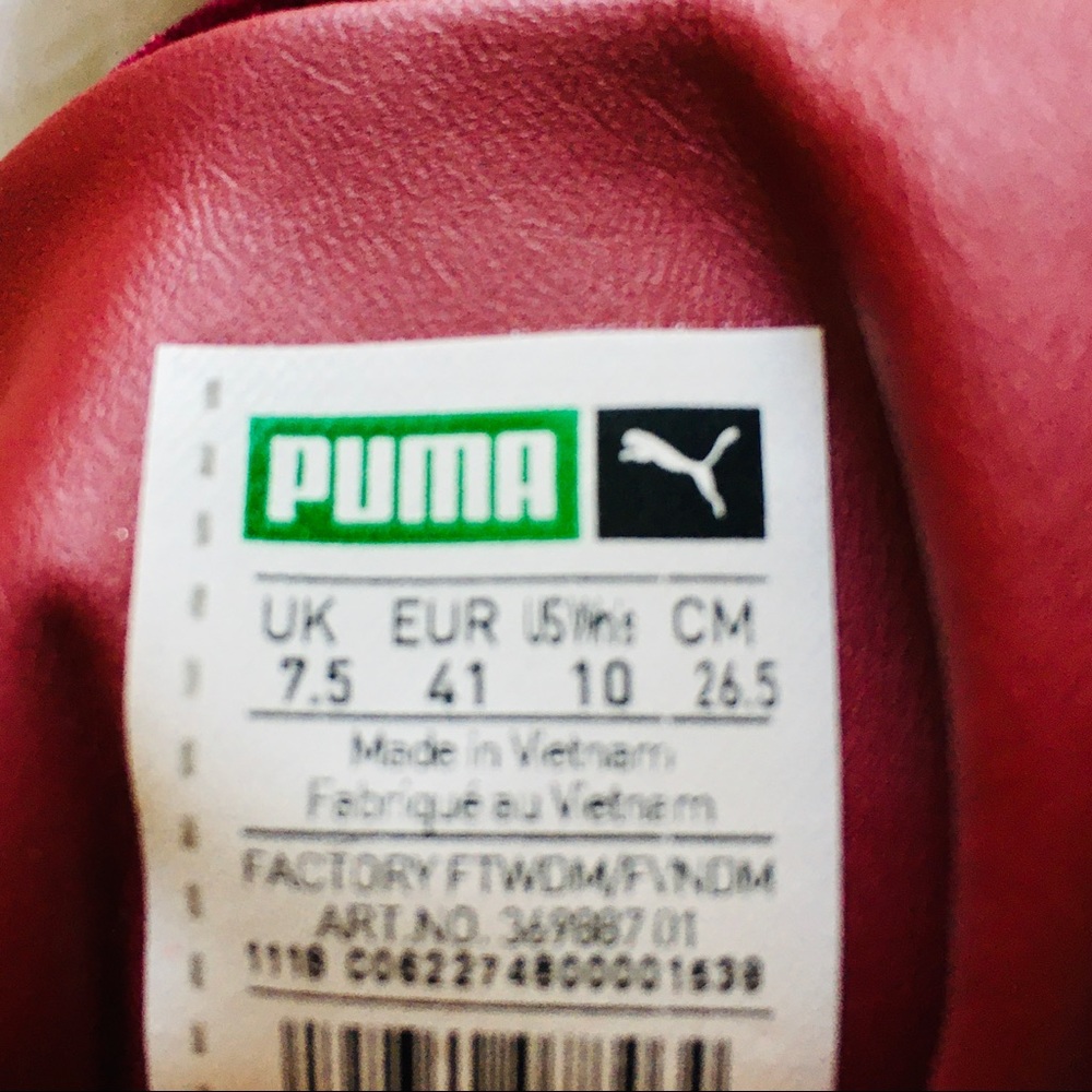 Puma Luxury Wine Velvet Creeper NEW Sneaker Shoes - Picture 9 of 9